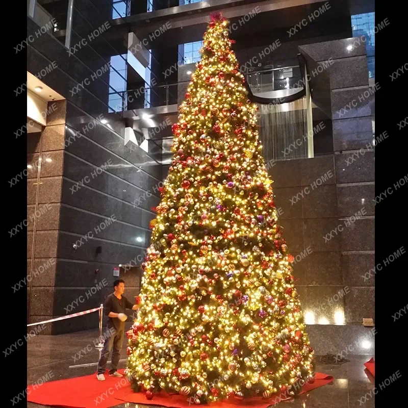 Outdoor commercial extra large Christmas tree decoration luminous Symphony simulation christmas tree set