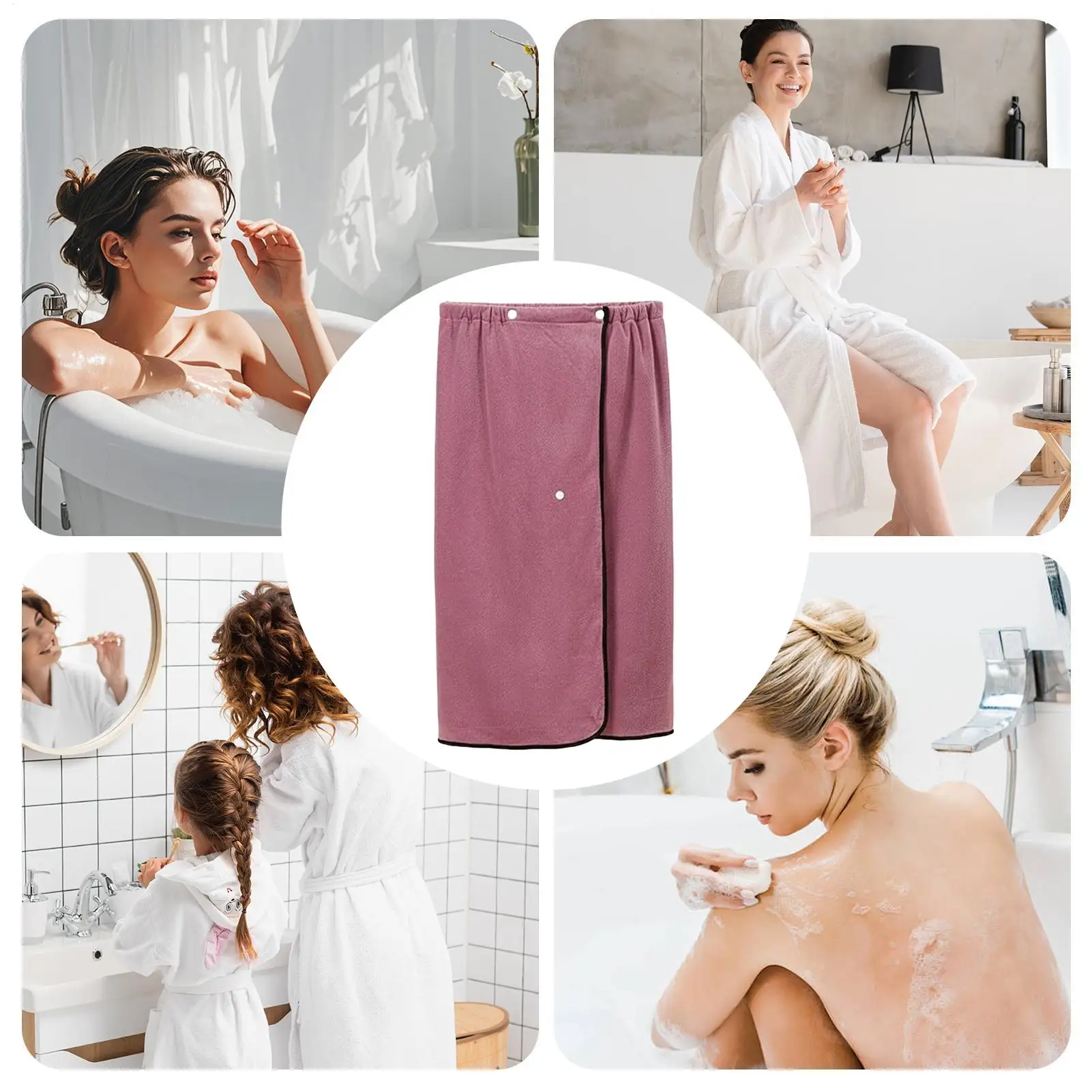 

Wrap Towel Robe For Women Fast-Absorbing Thickened Bath Skirt Towel Wrap For Women For Ladies Girls Teens Adults Swimming Spa