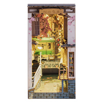 Robotime Rolife Book Nooks Series Stories in Books 4 Kinds DIY Wooden Miniature House Furniture Sakura Densya TGB01 Dropshipping