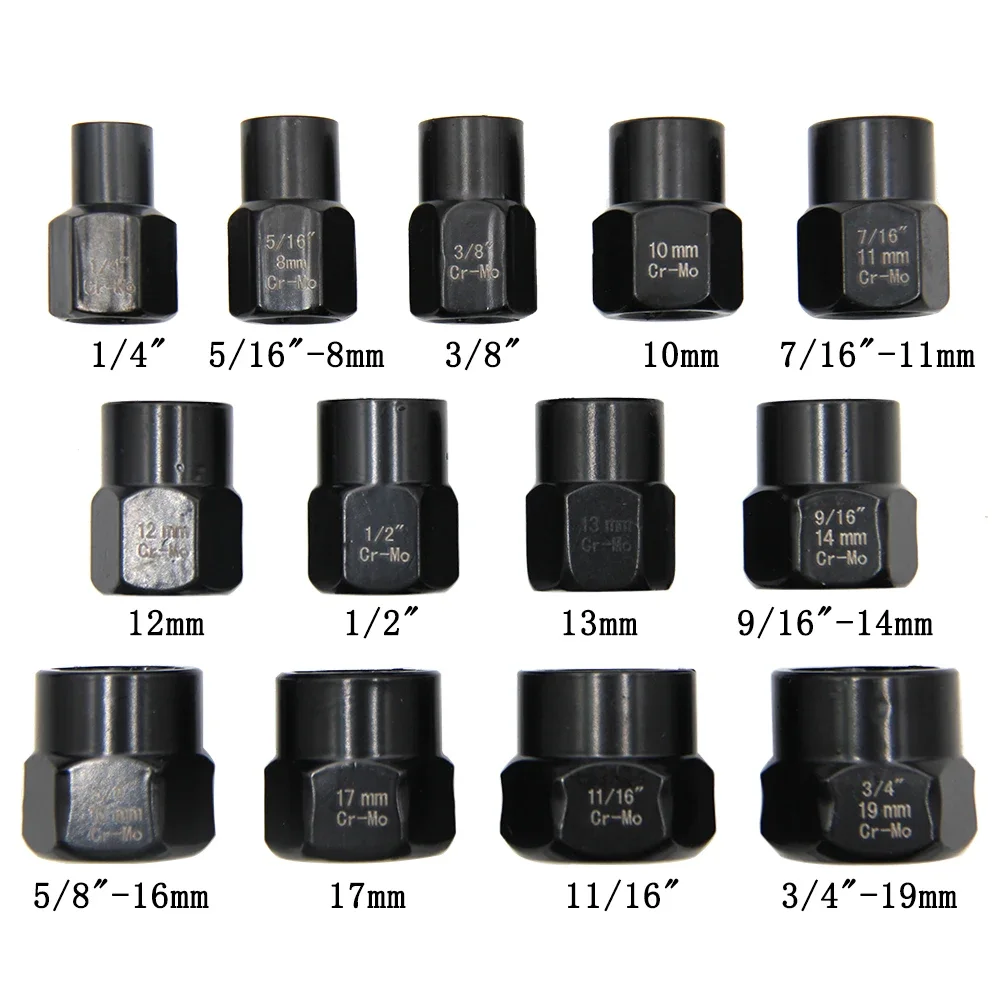 Tire Stripped Screw Tool Kit 13PCS Hexagonal Removal Sleeve Set Damaged Nut Bolt And Screw Remover