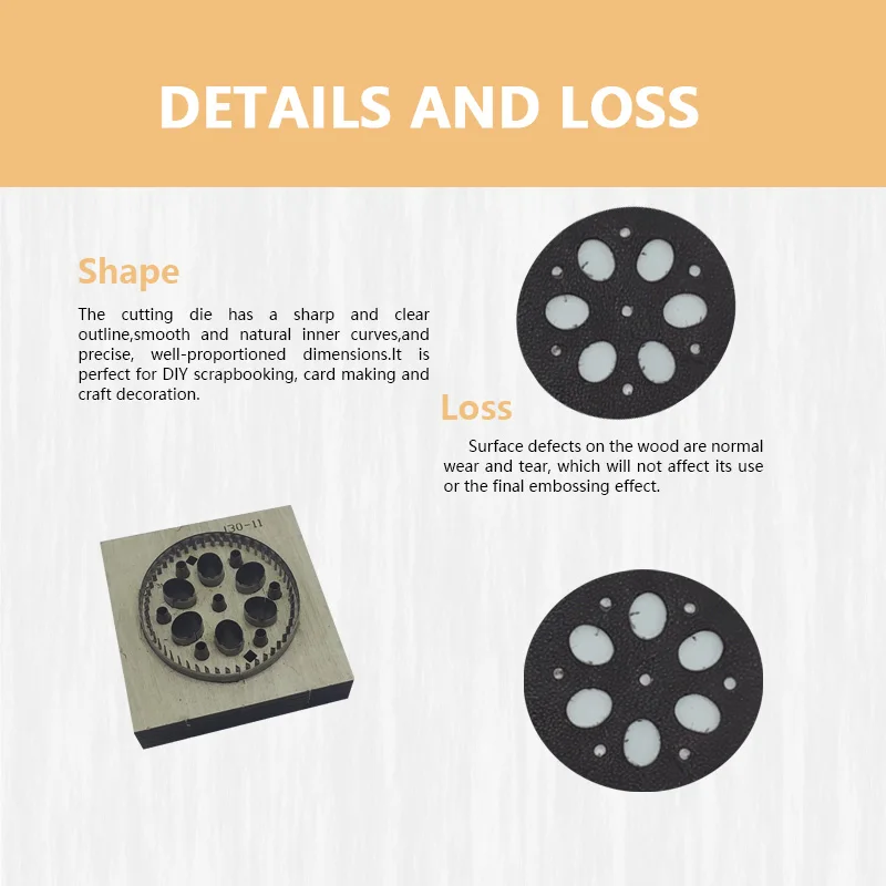 High Carbon Steel Leather Cutting Mold Lotus Root Handmade Leather Goods Die Cutting Simple And Durable DIY Leather Material Tri