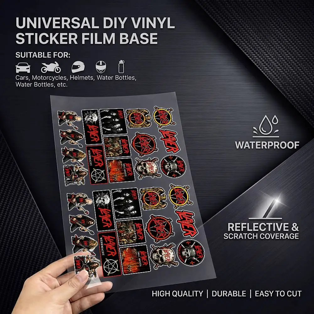 S-layer All Purpose Reflective Waterproof Scratch Blocker Decal Car Bike Helmet Cup Refrigerator Decorative Stickers