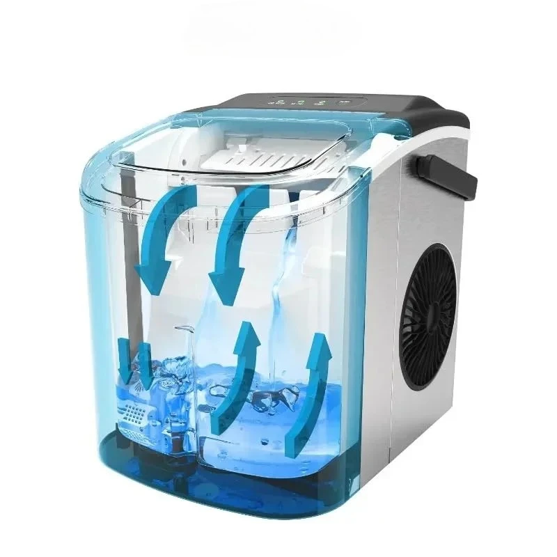 

zz Electric Ice maker for Bar Home Kitchen Office bullet cylindrical Cube Maker via Scoop Automatic mini ice making Machine