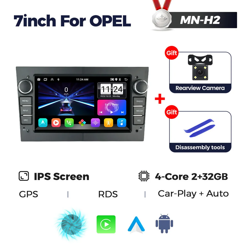 MEKEDE 7 inch Android autoradio 4G voor Opel Astra H G J Zafira B Corsa C D Antara Vectra Vivaro GPS Multimedia draadloze Carplay