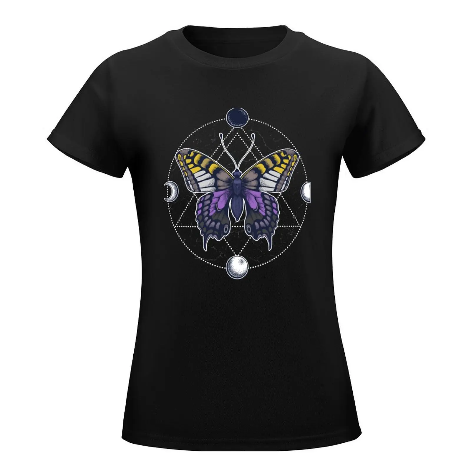 Nonbinary Butterfly T-Shirt Female clothing tops Womens graphic t shirts