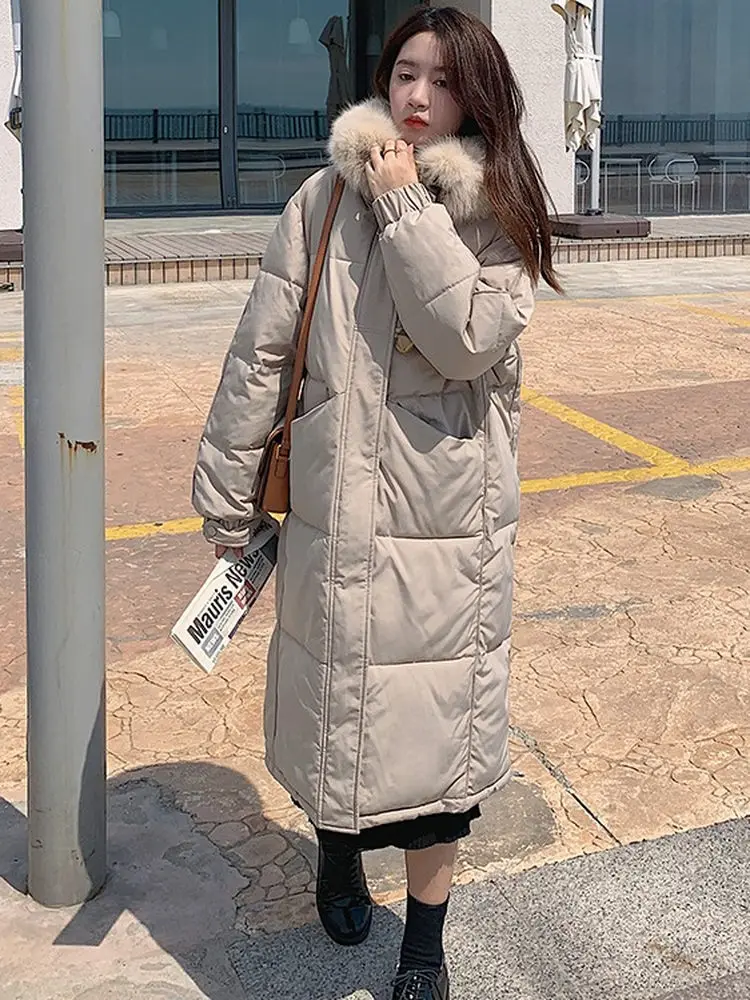 

Женская зимняя куртка-пуховик до колена из хлопка, новая модель, удлиненная, маленький размер, верхняя одежда