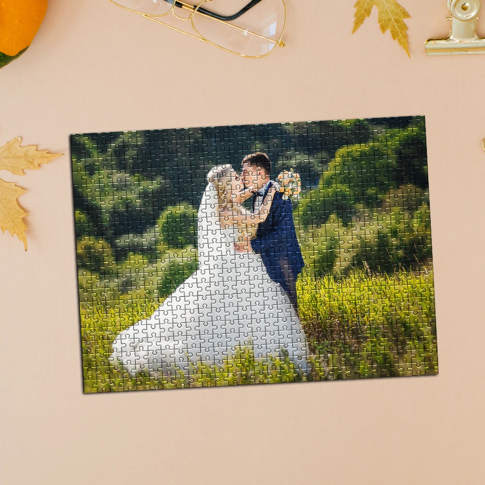 Personalized Custom Photo Puzzle Customize Prairie Wedding Custom Handmade Birthday Gift Personalized Gift Memento
