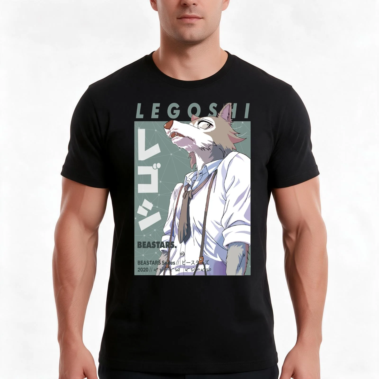 Beastars - Legoshi Classic T-Shirt Summer Casual Cotton Tee Oversized Streetwear Tops Vintage Graphic Print Unisex Men Women