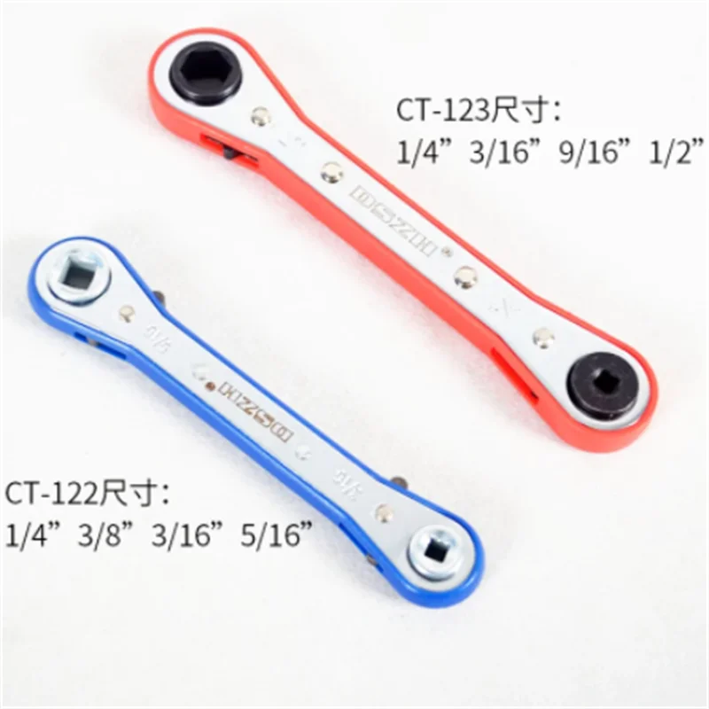 1PC Ratchet Wrench Air conditioner Refrigeration Maintenance Tool shut-off Valve 1/4\