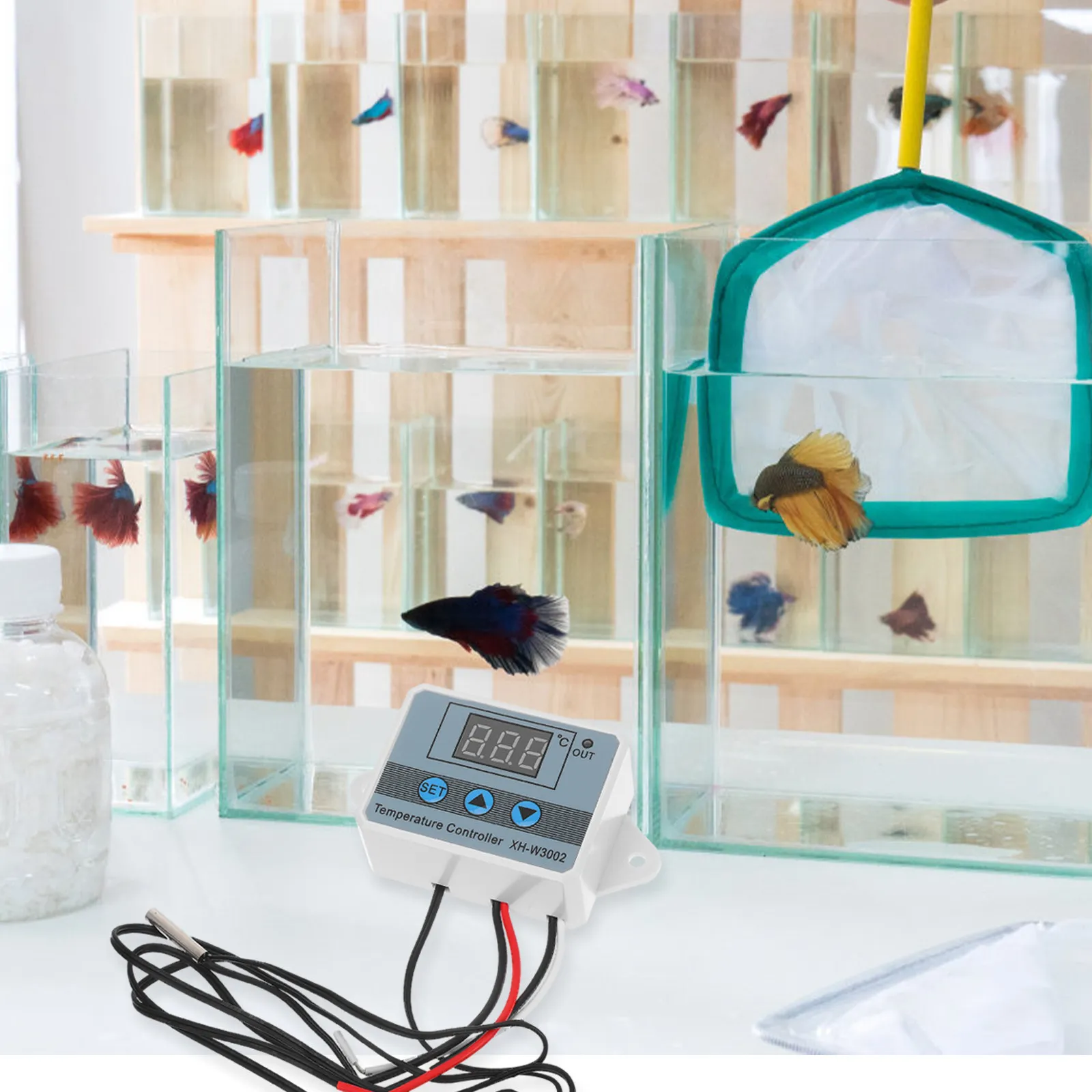 Controlador de Temperatura Digital Inteligente, Termostato con Pantalla de Precisión Ajustable para Laboratorio, Invernadero, Acuario