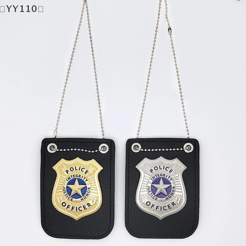 〔YY110〕Dress Up Pretend Play Police Special Badge With Chain Belt Clip Halloween Costume Simulation Cosplay Police Role Play Toy