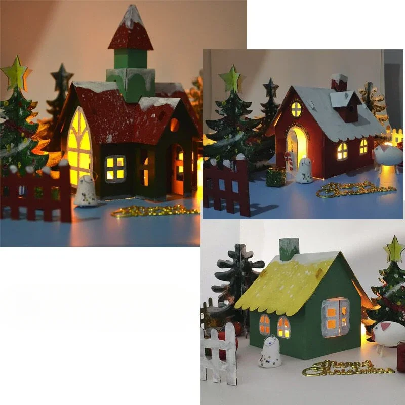 Kinder handgemachte DIY Haus Auto Dinosaurier Papier Shell Modell Spielzeug Kindergarten Weihnachtsgeschenk Entwicklung intellektuelle Übung