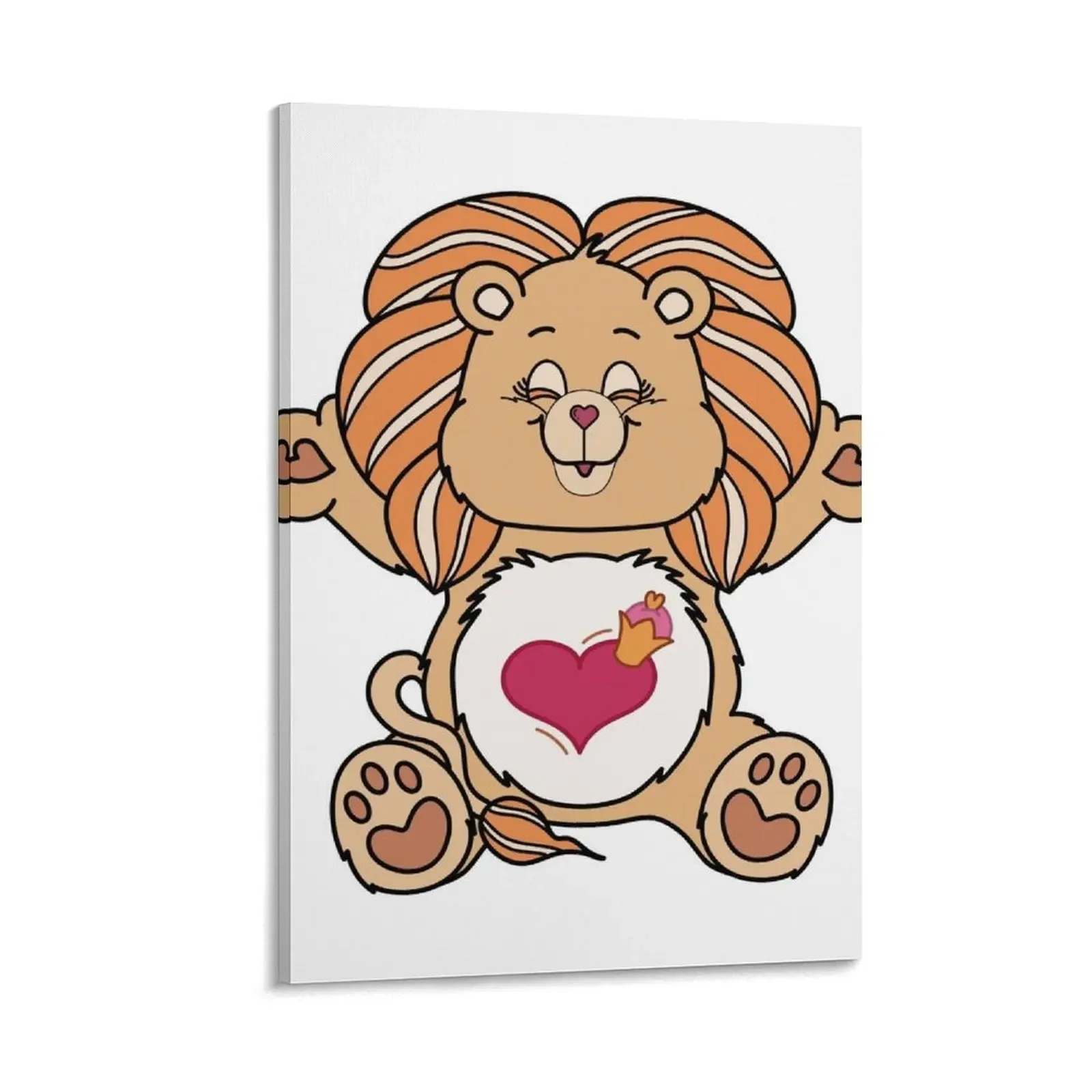 

Brave Heart Lion Caring Bear Cousin Stuffie Canvas Painting decorative wall poster canvas wall decoration