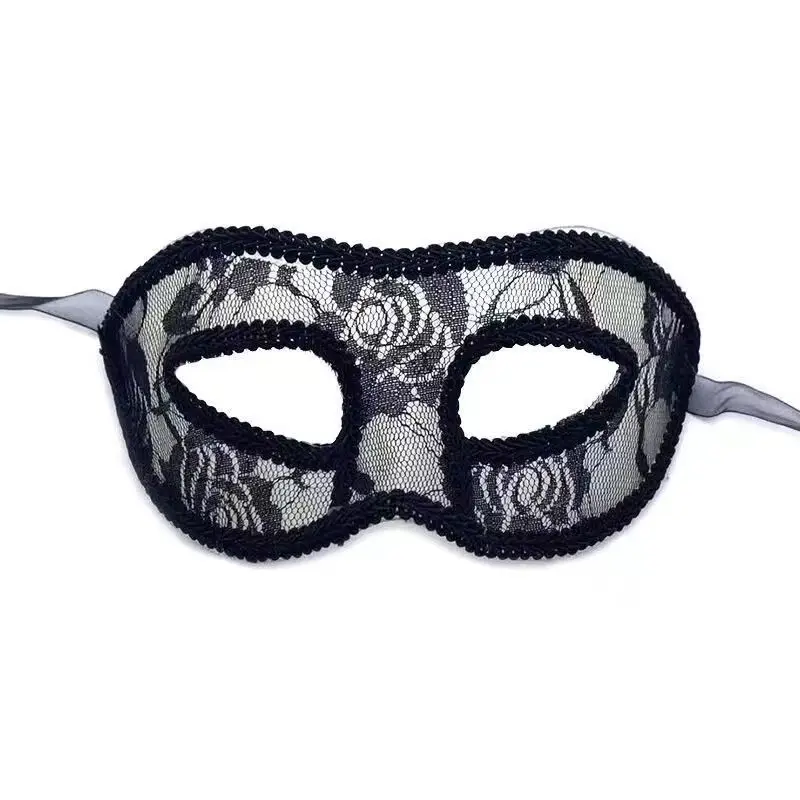 Internet Celebrity Explosion Halloween Deformation Mask Flat Head Lace Half Face Masquerade Ball Same