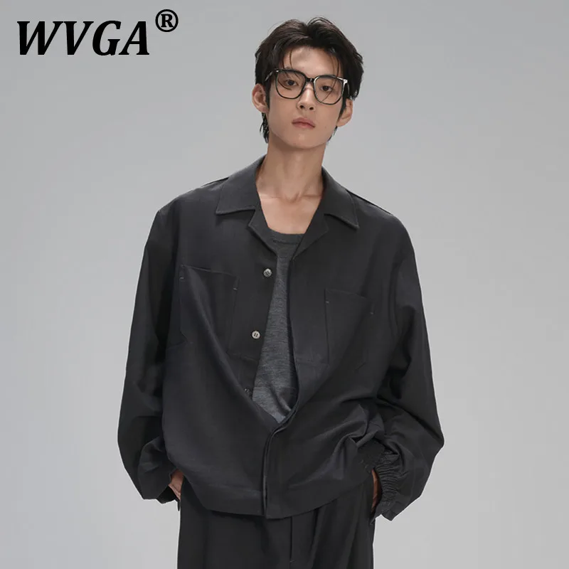 

WVGA Spring Autumn New Men's Tide High Street Anti-Wrinkle Design Long Sleeve Shirts Niche Straight Chic Casual Pants Ins W8620