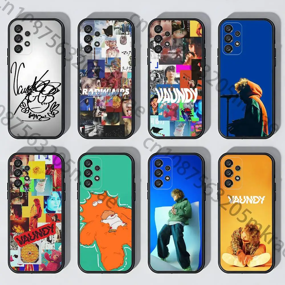 Singer V-Vaundy Phone Case For Samsung S25,24,23,22,21,S20,Ultra,Plus,FE Black Soft Cover