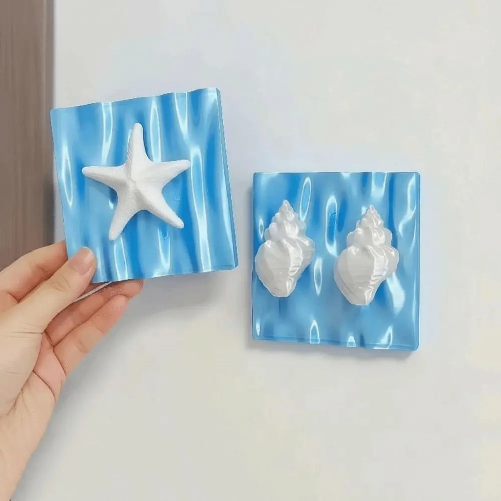 3D Printed Light Switch Protector Blue Water Ripple Three-Dimensional Shape Nautical Light Switch Cover Ocean Themed