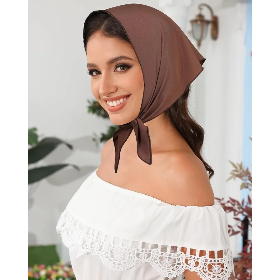 Pañuelos para el pelo para mujer y niña, pañuelo para la cabeza con lazo, estilo bohemio, diadema, Bandana, pañuelo triangular para la cabeza, elegante y Versa, 3 uds.
