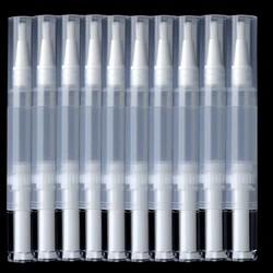 5/10Pcs 3ml 5ml Nail Care Cosmetic Foundation Applicator Refillable Plastic Rotary Pen With Brush Head Empty Containers