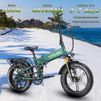 Vitilan I7 Electric Bicycle 1200W Motor 48V20AH Battery Hydraulic Brake Ebike 20*4 inch Fat Tire City Foldable Electric bike