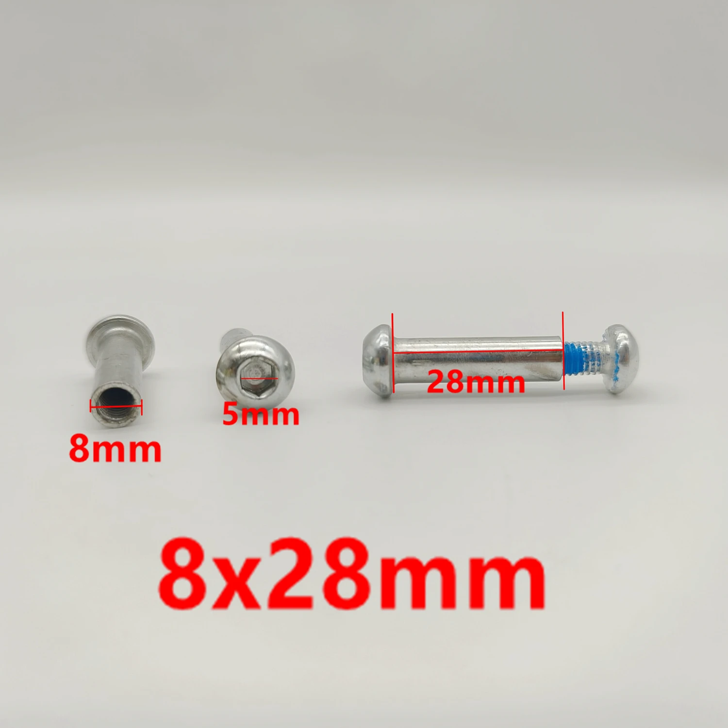 Scooter accessories scooter axle screw bolt and nut 10pcs/lot  8x28mm--8x98mm