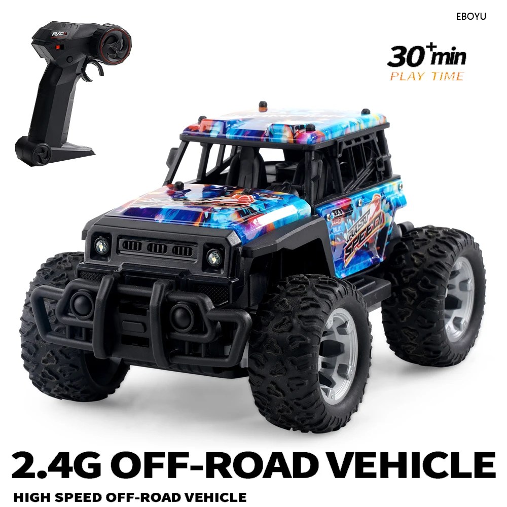 JJRC Q181 Радиоуправляемый автомобиль с крутым светом 1:20 большое колесо 2,4 ГГц 2WD Радиоуправляемый монстр-Трак вездеход внедорожник 20 км/ч высокоскоростной Радиоуправляемый гоночный автомобиль