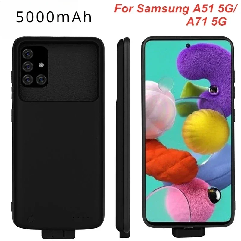 5000mAh For Samsung Galaxy A51 5G A71 5G Battery Case Battery Charger Bank Power Case 5000mAh Battery Charger Cases Power Banks