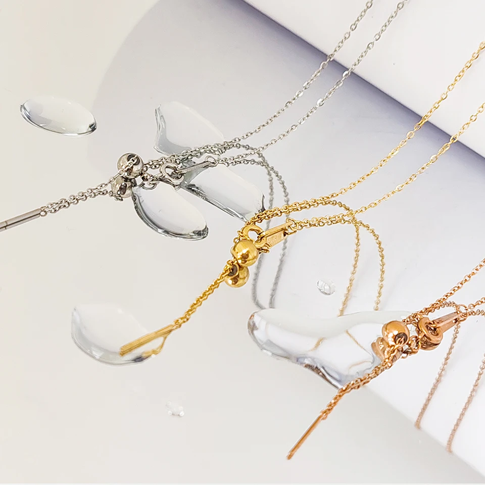 EMANCO 10 Stück Edelstahl Zarte Kettenhalskette Choker-Halsketten für Damen Modeschmuck Lange Mehrlagige Anhängerhalskette – Detail 9