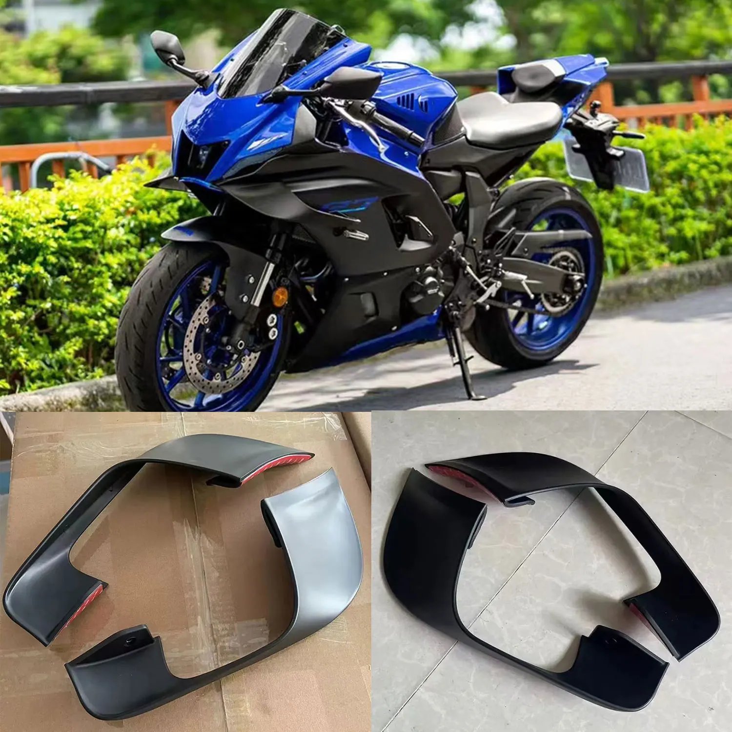 For Yamaha YZF R7 YZF-R7 2021 2022 2023 2024 Motorcycle Mirrors Winglets Aerodynamic Downforce Side Wings Spoiler Fairing Cover