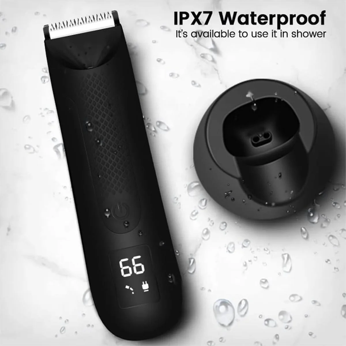 Триммер для мужчин, сменные керамические головки лезвий, Водонепроницаемая бритва для влажного/сухого уха и тела, B