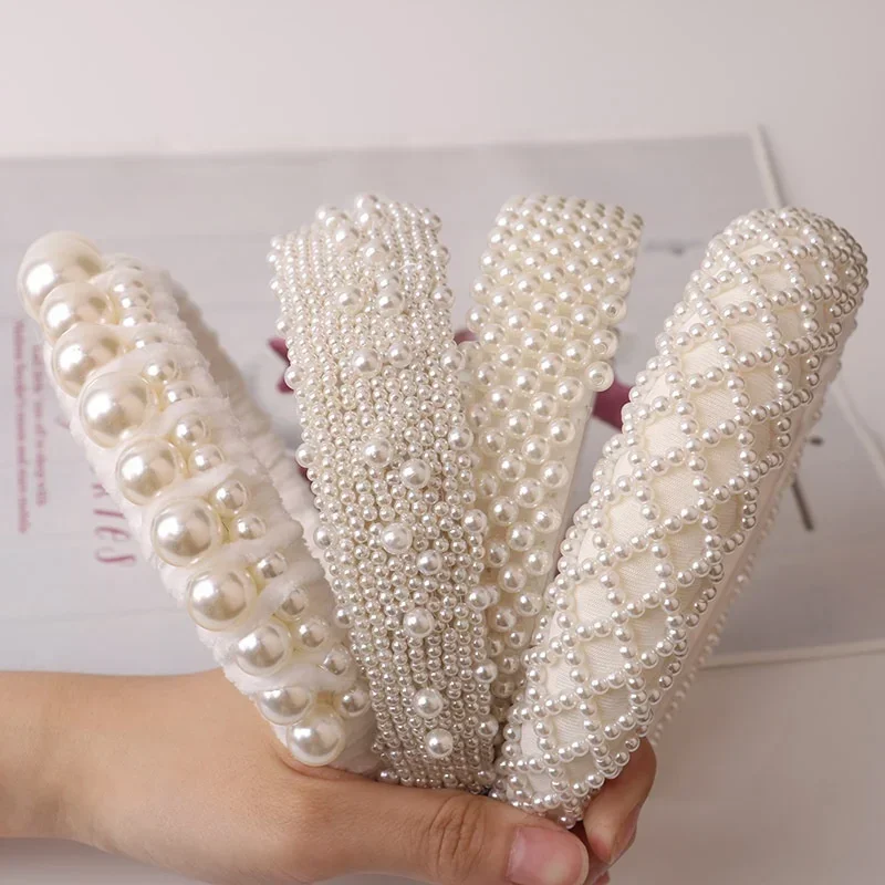 New Women Fashion Retro Pearl Headbands Exquisite Hair Accessories for Women's Hands Girl's Hair Accessories Fashion Gifts