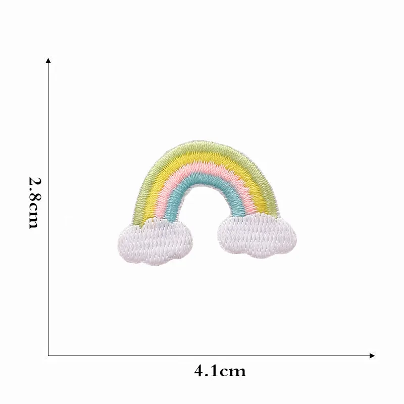 Self Adhesive Rainbow Stars Patches Cartoon Shoes Bags Hats Stickers DIY Scrapbooking Handmade Crafts Decoration Sewing Badge