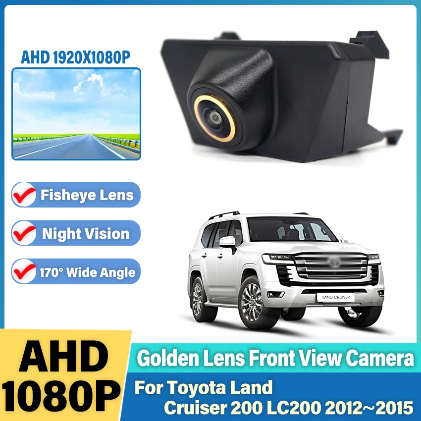 HD CCD Car Front View Parking Night Vision Positive Waterproof Logo Camera For Toyota Land Cruiser 200 LC200 2012 2013 2014 2015