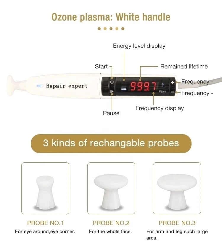 R-F 2 in 1 Ozon Gold Plasma Lift Therapie Gesicht besten Schönheits salon verwenden Plasma R-F Sommersprossen Haut verjüngung Plasma Pen Nadel