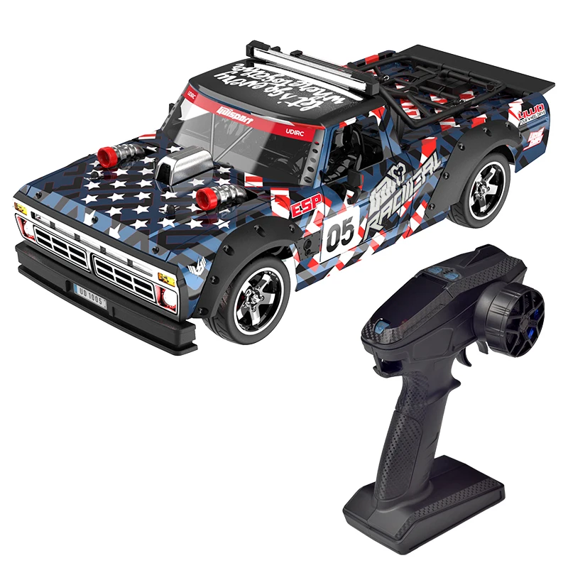 UDIRC Flat Run UD1005 1/10 4WD RC Highway Racing Brushless Remote Control Car Electric Model LED Lights Adult Boys Toy