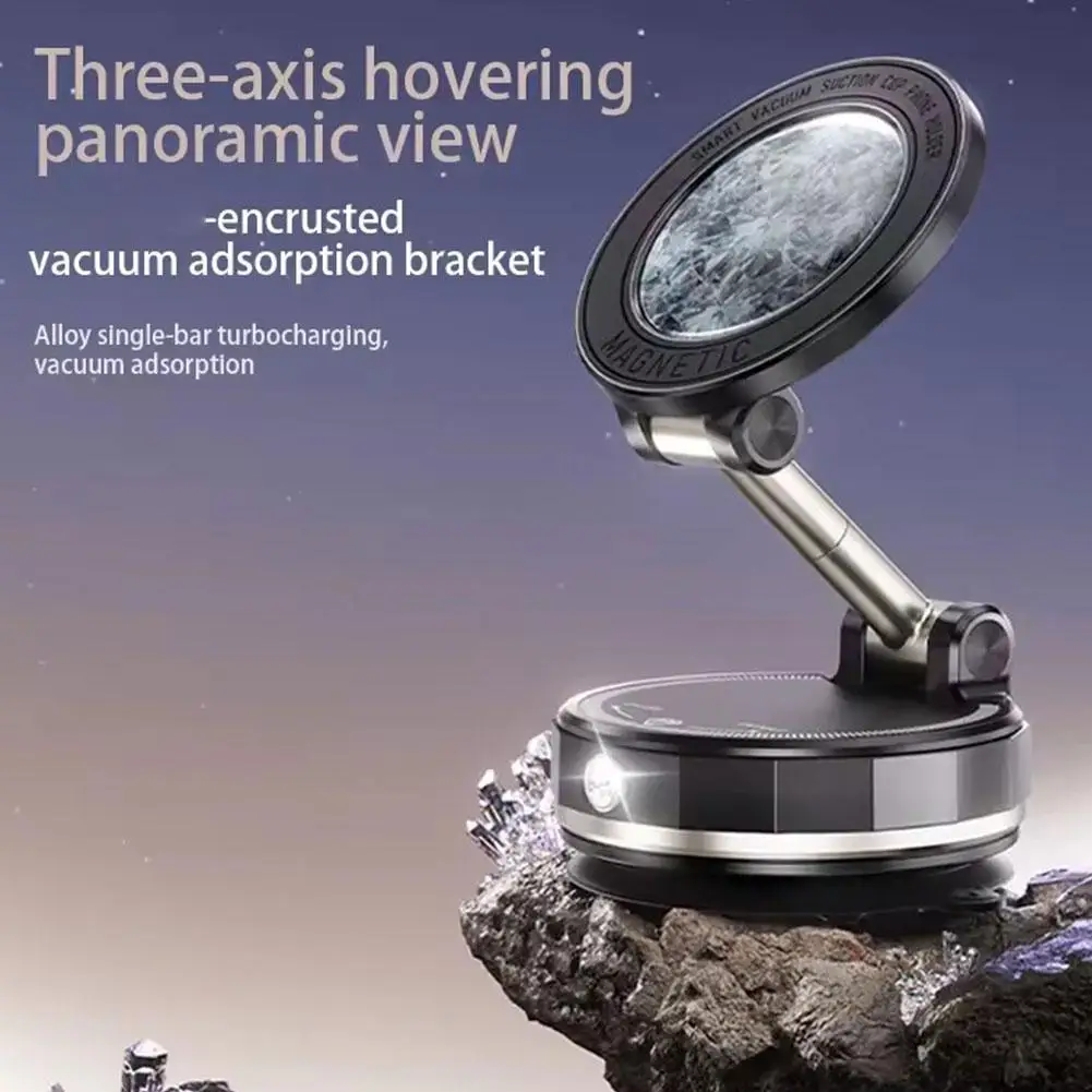 Vacuum Suction Magnetic Phone Holder 360°Rotation Automatic Suction Cup With Sparkling Diamonds For IPhone  2025