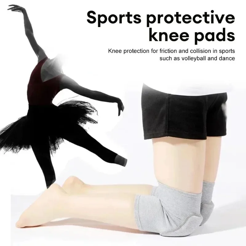 Sports Knee Pads for Adults and Children Dance Knee Pads Elastic Thickened Sponge Knee Pads Gym Yoga Training Protective Gear