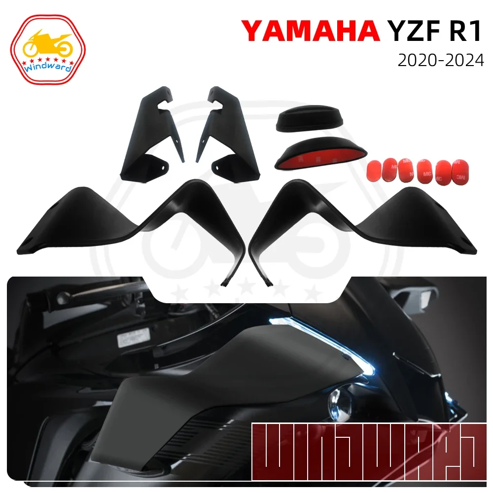 

Fits for YAMAHA YZF-R1 20-24 YZF R1 2020 2021 2022 2023 2024 Motorcycle Accessories Front Side Spoiler Appearance Modification