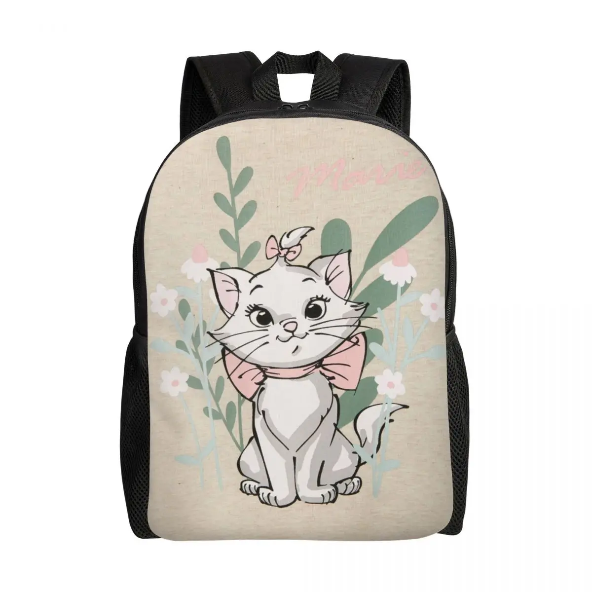 

Custom Funny Marie Smiling Travel Backpack Men Women School Laptop Bookbag Girly Animal College Student Daypack Bags