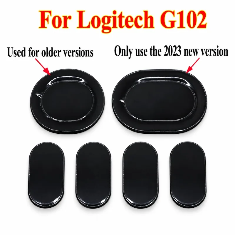 1 Sets Mouse Feet Skates Mouse Pads Legs Connector for Logitech G102 Black White Merge Old Version and 2023 New Version Connecto