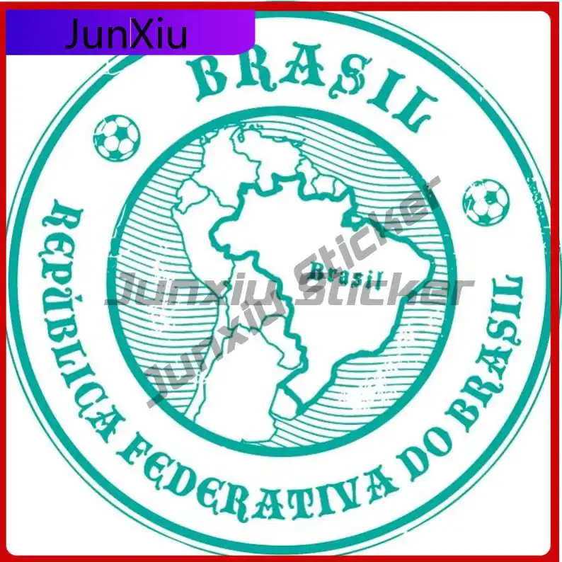 

Brazil Travel Sign Round Vinyl Sticker Decal Bumper Car Bicycle Skateboard Waterproof Decorative Stickers For Rv Car Sticker Pvc