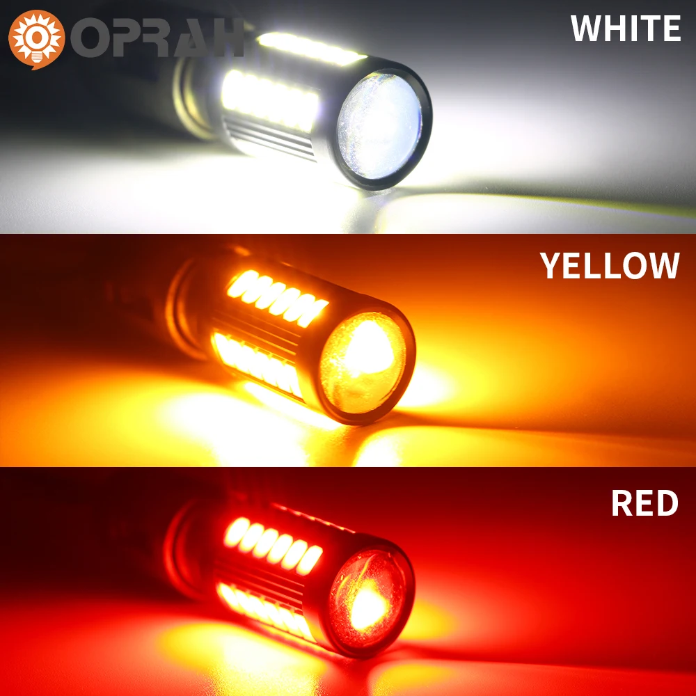 오프라 1pcs 12V 24V 1156 BAU15S 1157 BAY15D LED 조명 T20 7440 7443 Canbus 33pc 5630SMD 자동차 트럭 후면 신호 램프 DRL 전구