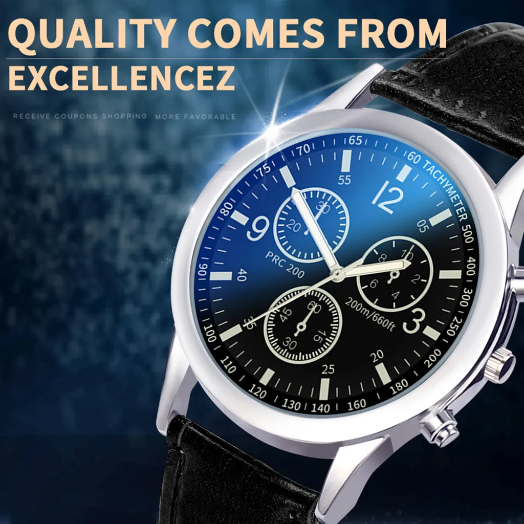 2024 New Luxury Three Eyed Watches Quartz Watch Stainless Steel Dial Casual Bracele Black Leather Band Watch Automatic Movement