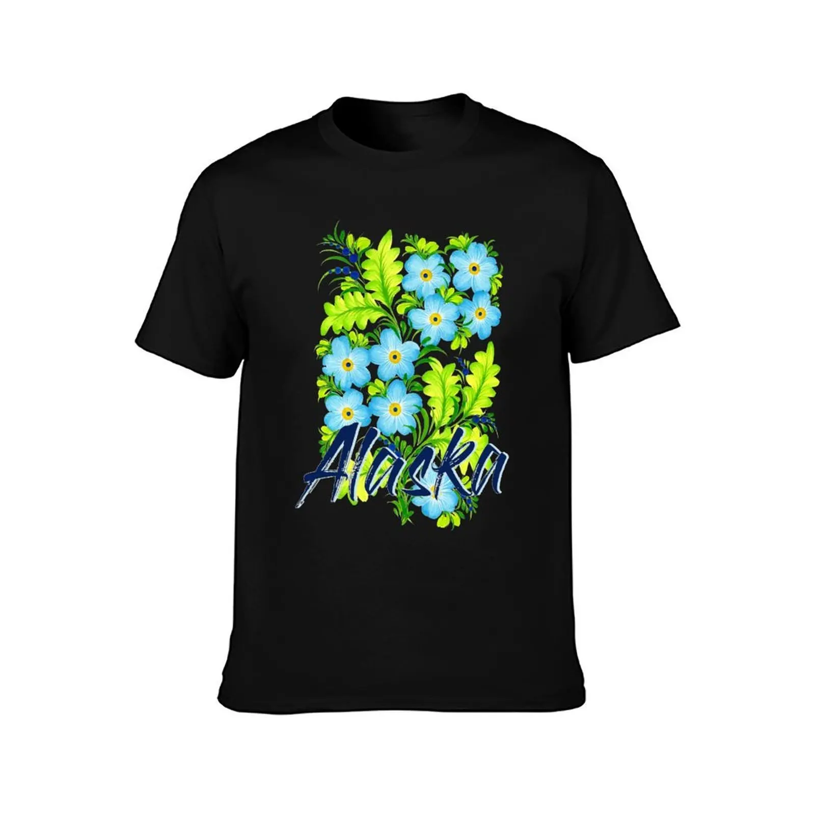 Forget me not Alaska T-Shirt Large Size Basic Casual T-Shirt