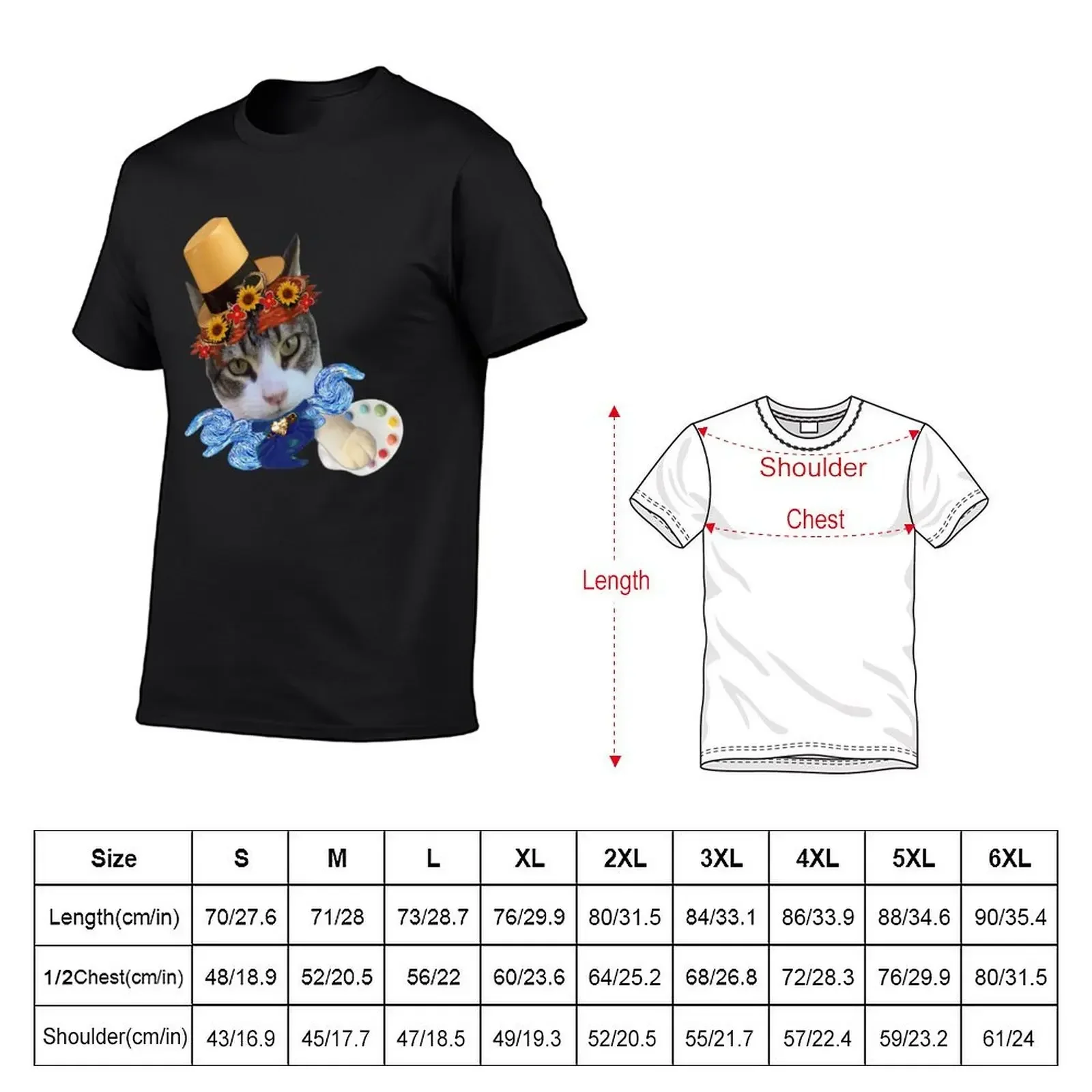 Cutout shape Ernie paints perfect T-Shirt boys animal print vintage graphic tee black t-shirts for men