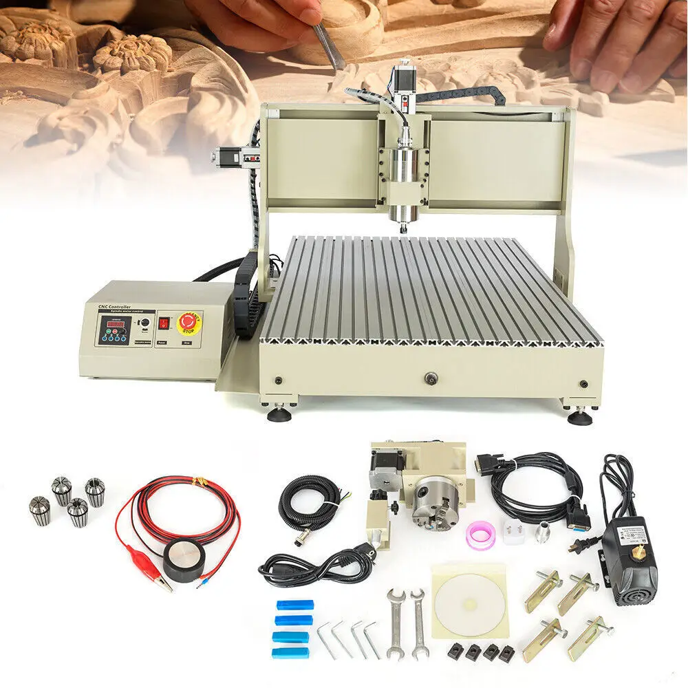 

2.2KW USB CNC 6090 Engraving Machine 4 Axis Desktop Metalworking Mill Drilling