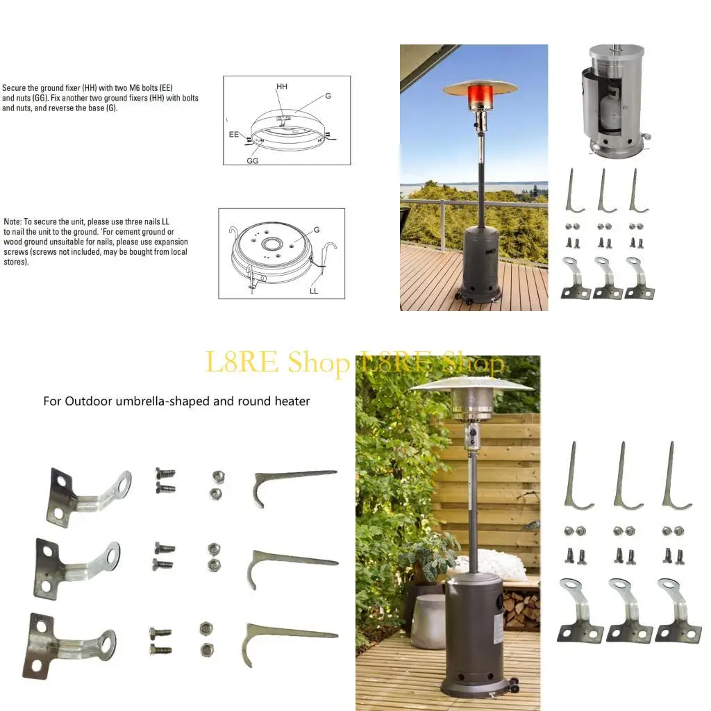

L8RE Запасные части для обогревателя для патио Комплект крепежных болтов Набор запасных болтов и гаек