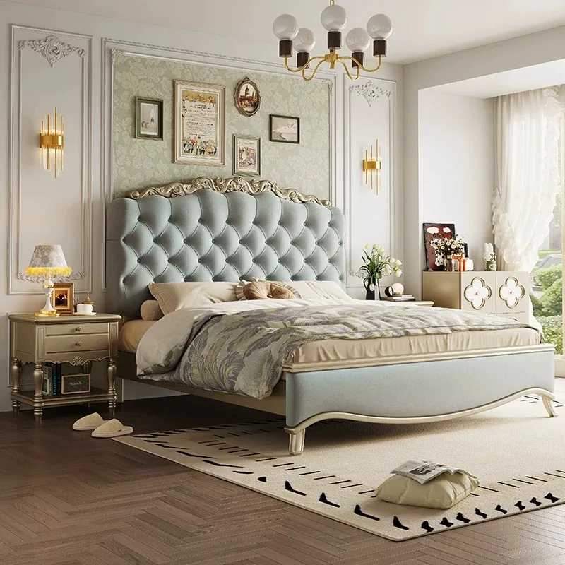 Headboards Canopy Double Bed Accessories Frame Bedding Storage Luxury Bed Bedroom Dressers Cama Box Solteiro Home Furniture