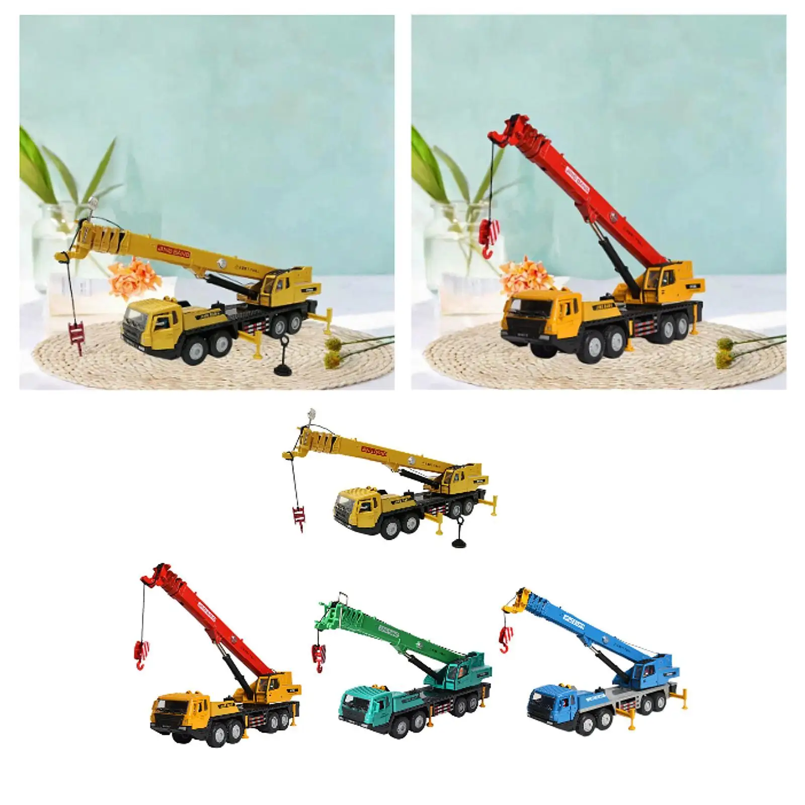 

1:50 Scale Crane Truck Vehicle Educational for 3 4 5 Years Old Kids Toddlers