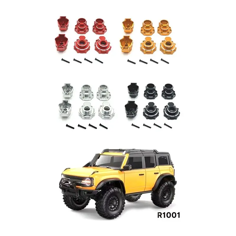 ABOU-RC Car Upgrade Rear Axle Cup Kit For TRAXXAS 1/10 TRX4 HUANGBO 1/10 R1001 R1002 R1003 RC Car Upgrade Parts Silver